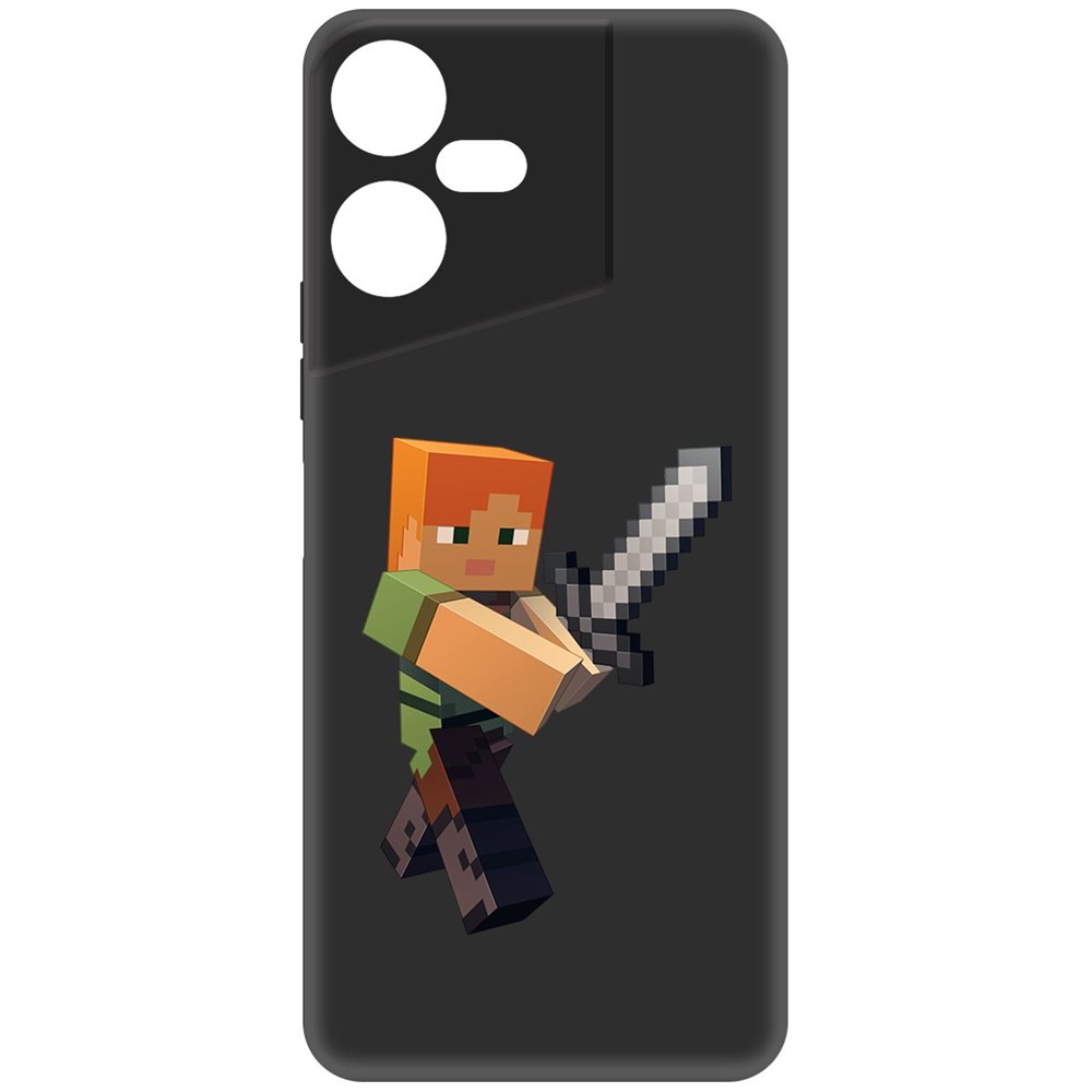 

Чехол-накладка Krutoff Soft Case Minecraft-Алекс для Tecno Pova Neo 3 черный