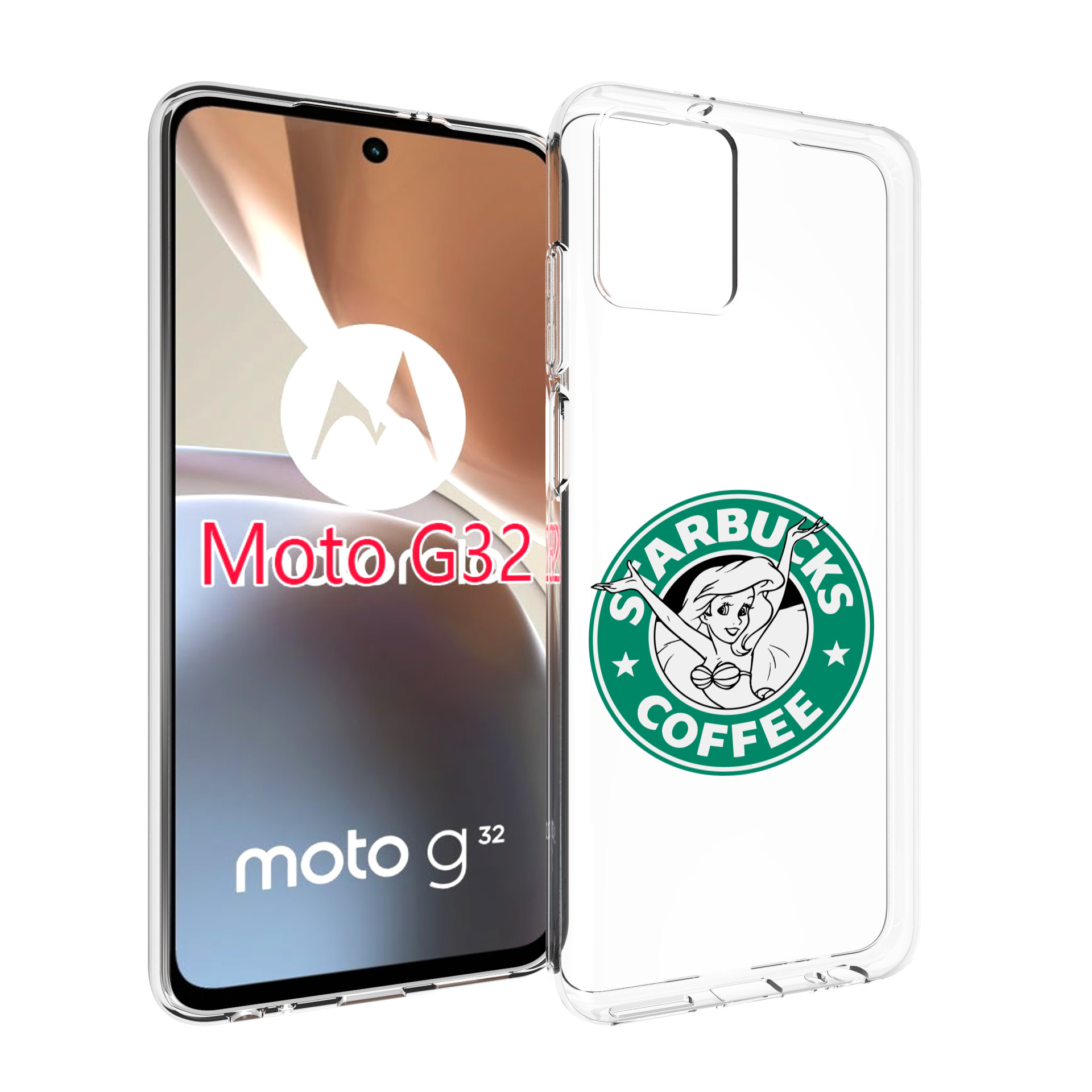 

Чехол MyPads старбакс-кофее для Motorola Moto G32, Прозрачный, Tocco