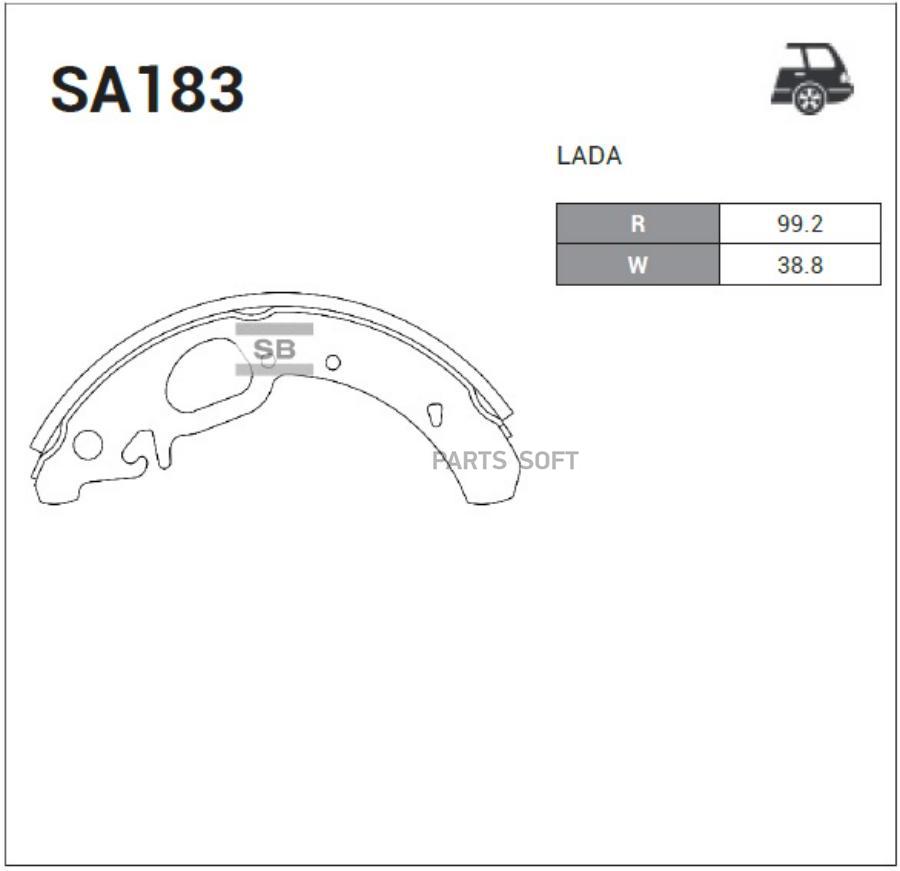 

Колодки Барабанные (200x41) Lada 2108-2110/Priora 86-> 11183502090 Sangsin^Sa183 Sangsin b