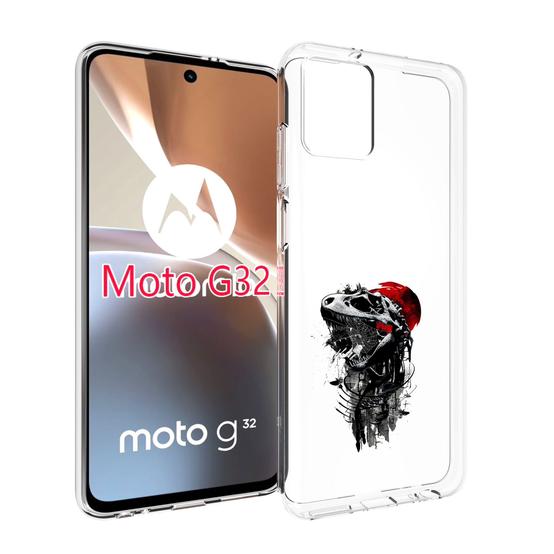 

Чехол MyPads вымерший динозавр для Motorola Moto G32, Прозрачный, Tocco