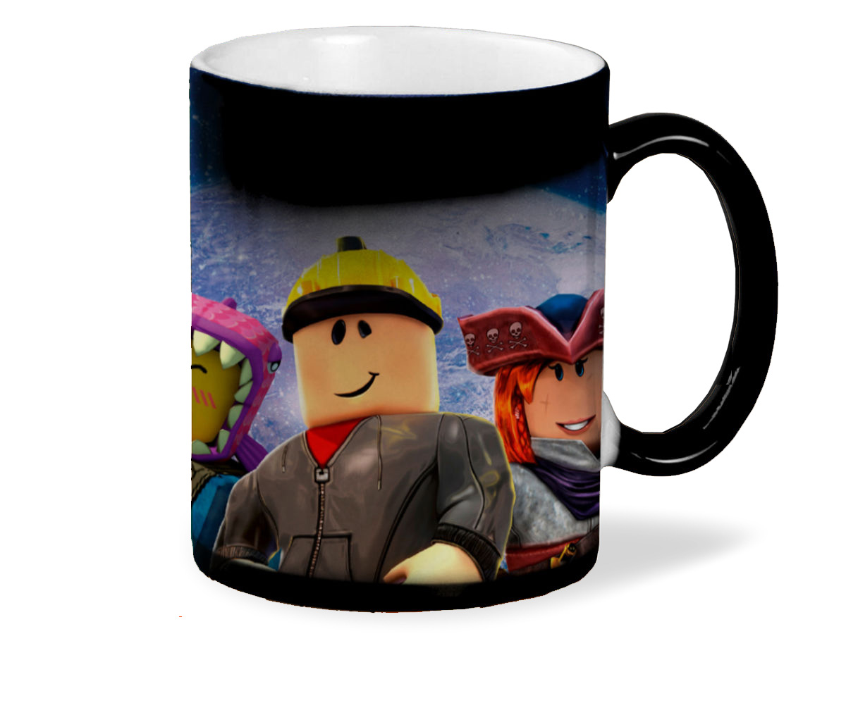 

Кружка хамелеон черный CoolPodarok Игра. Roblox Планета Земля