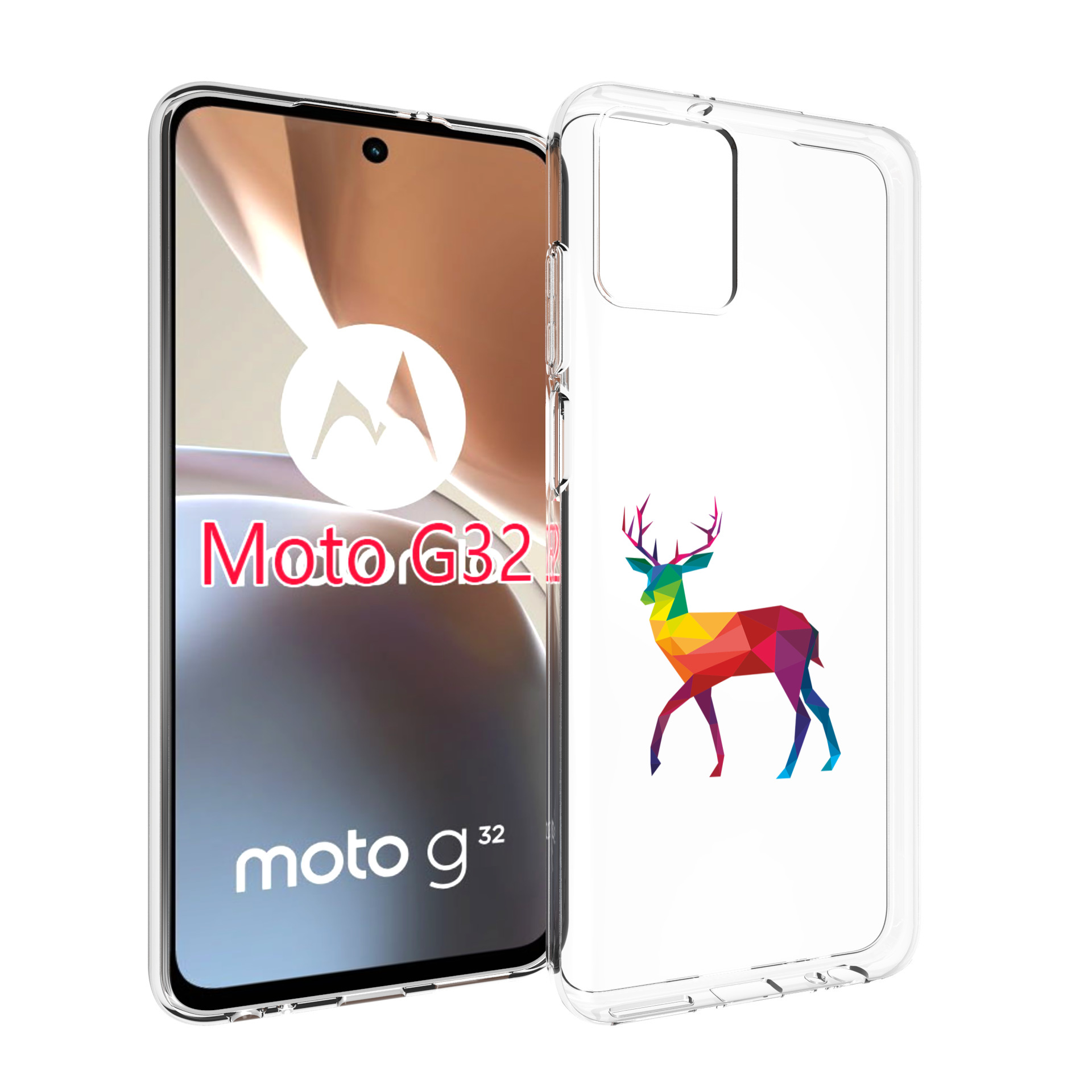

Чехол MyPads геометрический олень для Motorola Moto G32, Прозрачный, Tocco