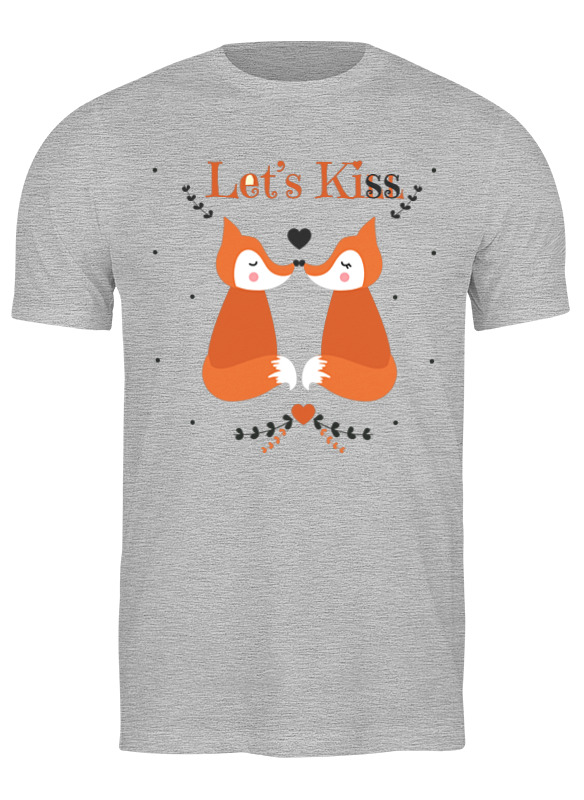 

Футболка мужская Printio Fox here серая L, Серый, Fox here