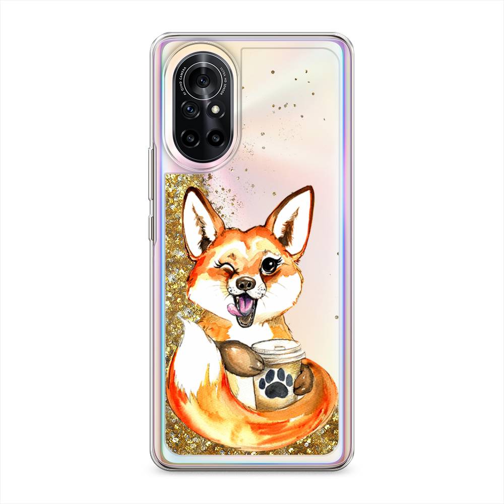 

Чехол Awog на Huawei Nova 8 "Подмигивающая лиса с кофе", Разноцветный, 6105790-1