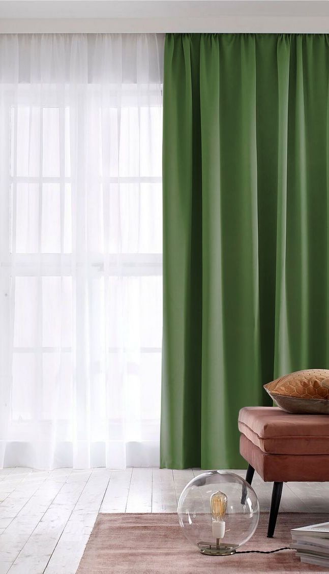 

Портьера Tex Valley Сатен ширина 270 см, высота 350 см, Зеленый, 1 шт, Сатен Tex Valley