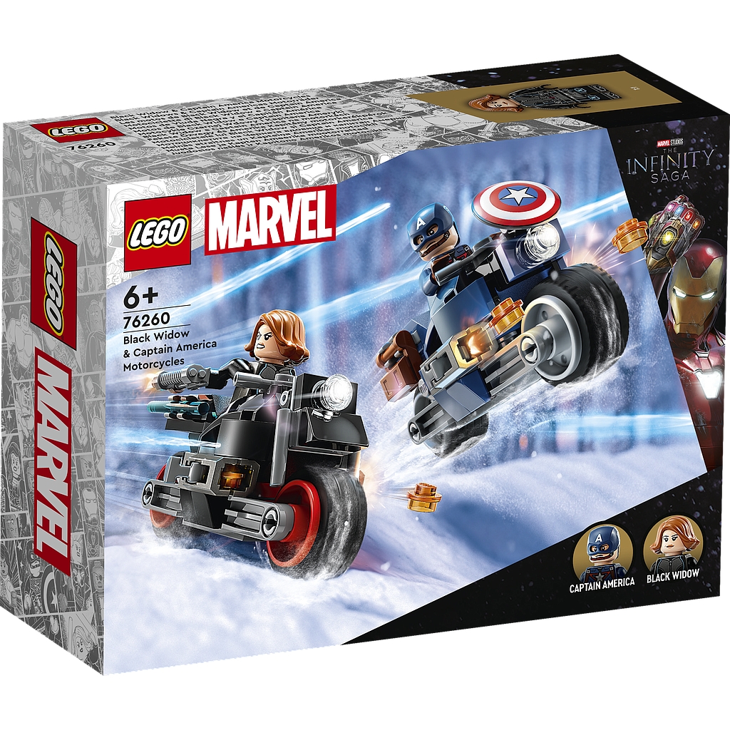 

Конструктор LEGO Marvel Super Heroes Черная вдова и Капитан Америка, 130 деталей, 76260