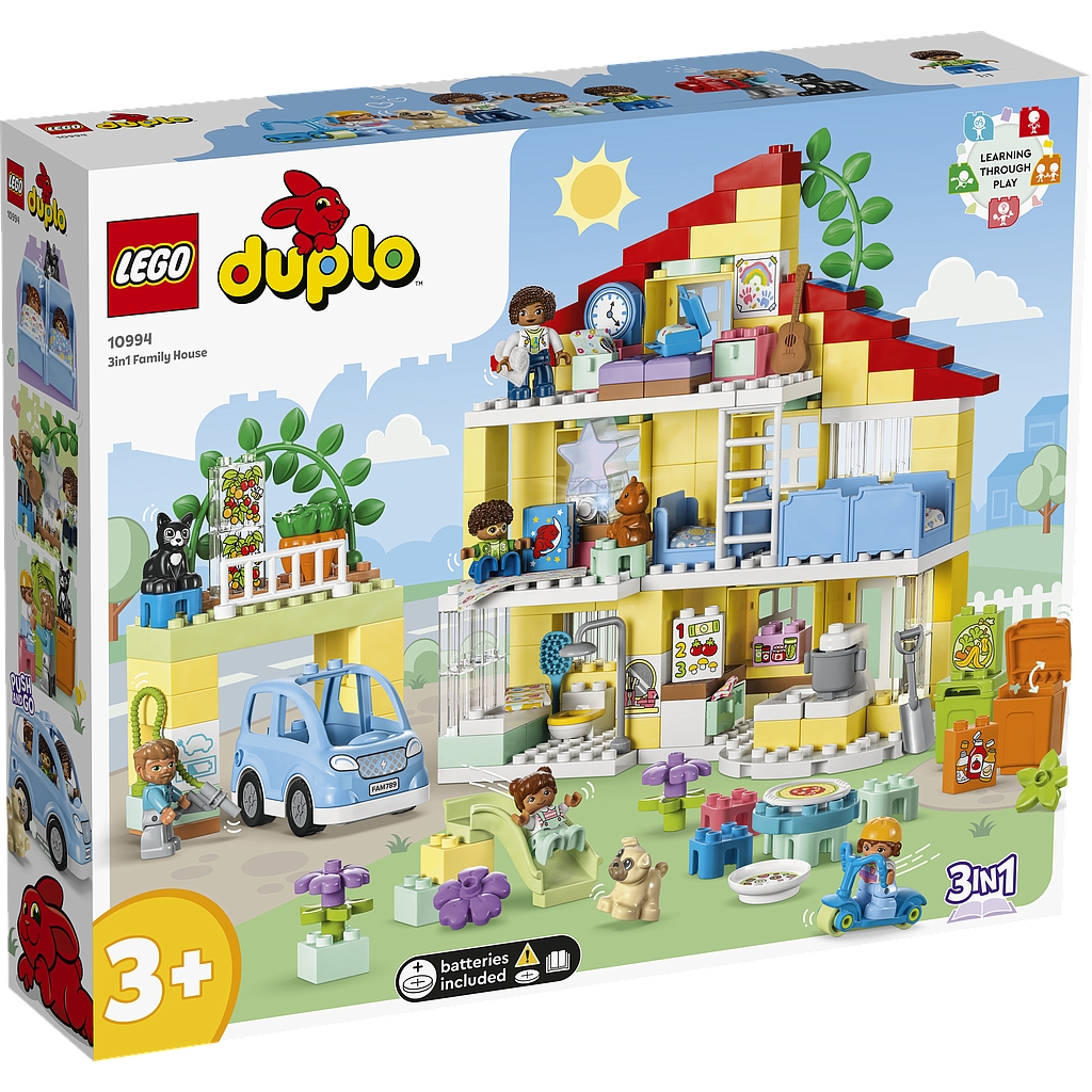 Конструктор Lego Duplo Семейный дом 3 в 1, 218 деталей, 10994