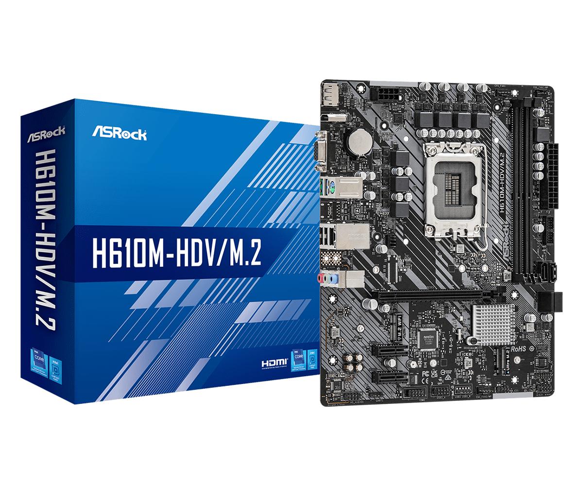 

Материнская плата ASRock H610M-HDV/M.2 R2.0, H610M-HDV/M.2 R2.0