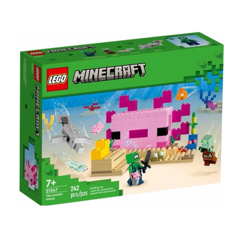 Конструктор LEGO Minecraft The Axolotl House Дом Аксолотля, 21247 lego minecraft дом аксолотля 21247