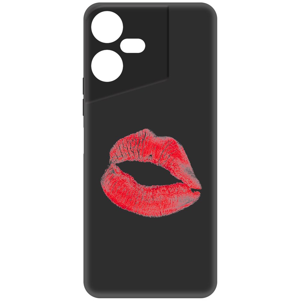 

Чехол-накладка Krutoff Soft Case След помады для TECNO Pova Neo 3 черный