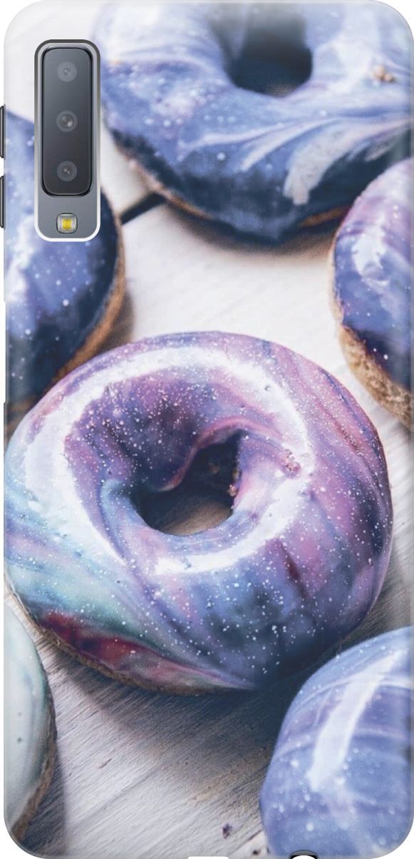 

Чехол на Samsung Galaxy A7 (2018) "Пончики в сиреневой глазури", Белый;фиолетовый, 3493
