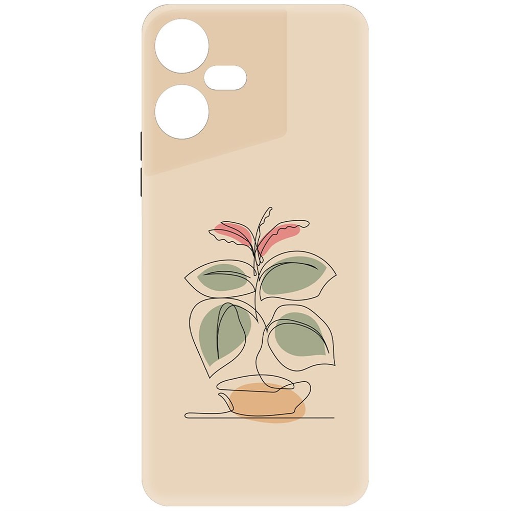 

Чехол-накладка Krutoff Soft Case Цветок для Tecno Pova Neo 3 черный