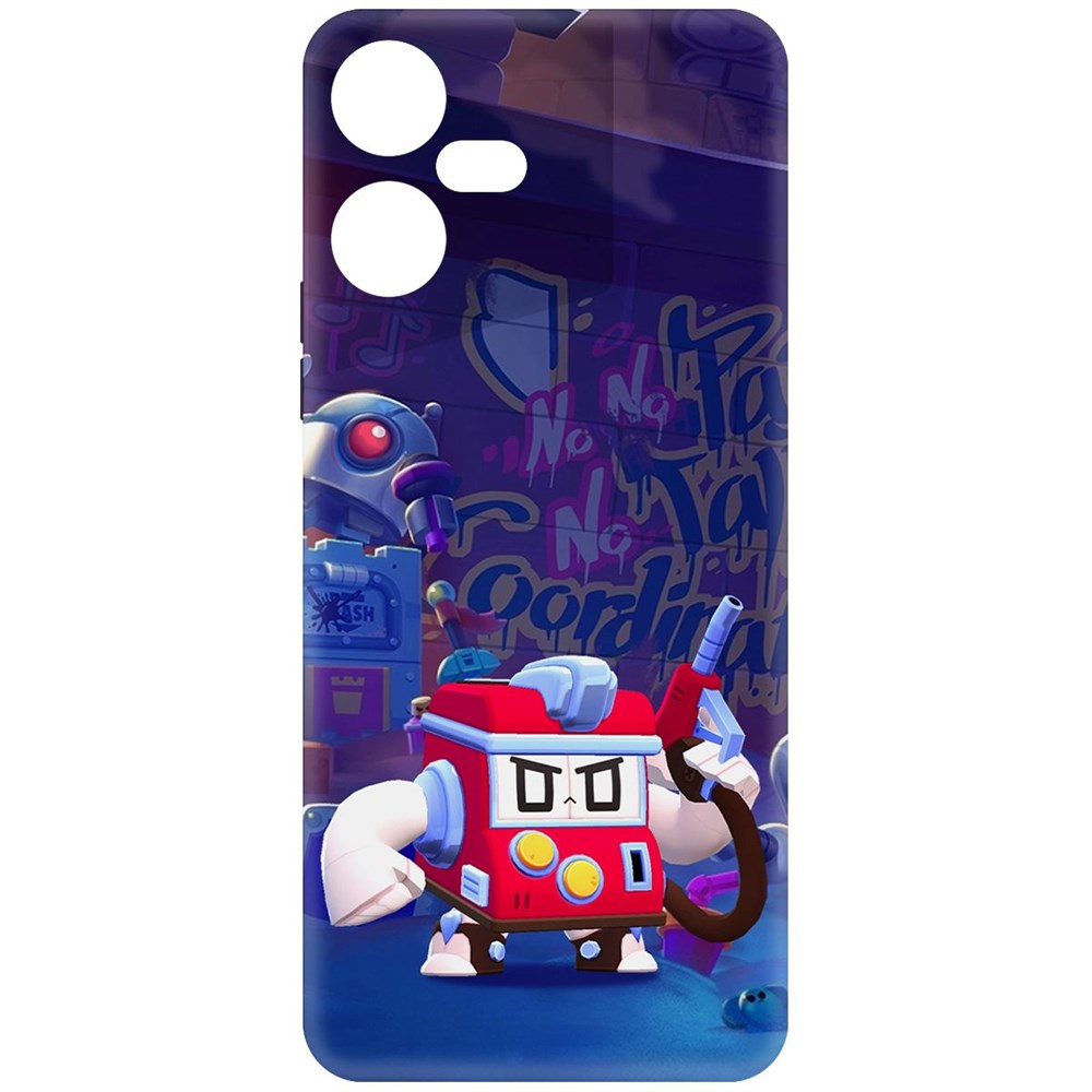 

Чехол-накладка Krutoff Soft Case Brawl Stars - V8-БИТ для Tecno Pova Neo 3 черный