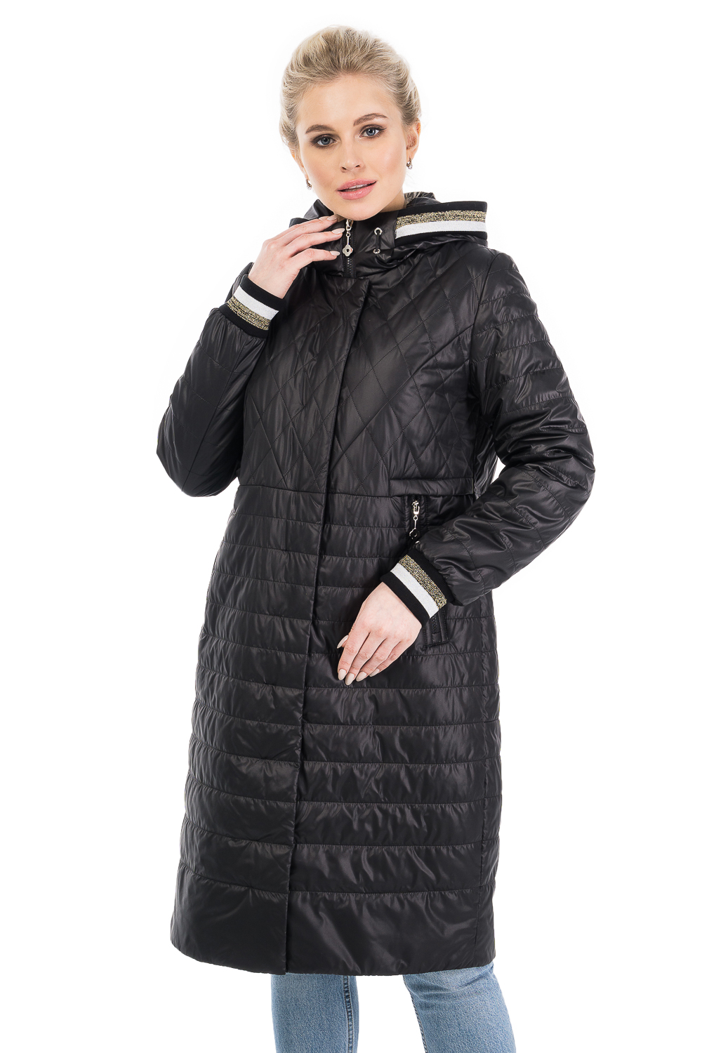 фото Куртка женская ohara mc-20707 черная 50 ru