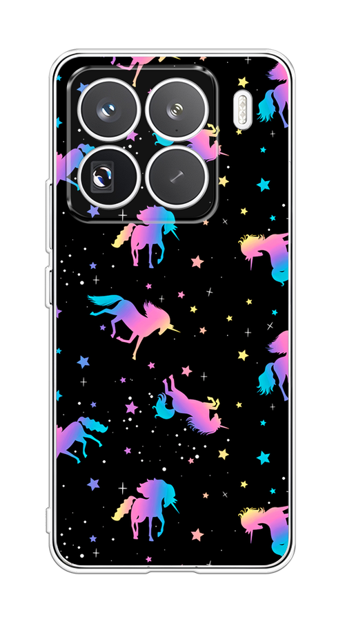 

Чехол на Xiaomi 15 Pro Единороги градиент, Черный;розовый;голубой, 323750-1