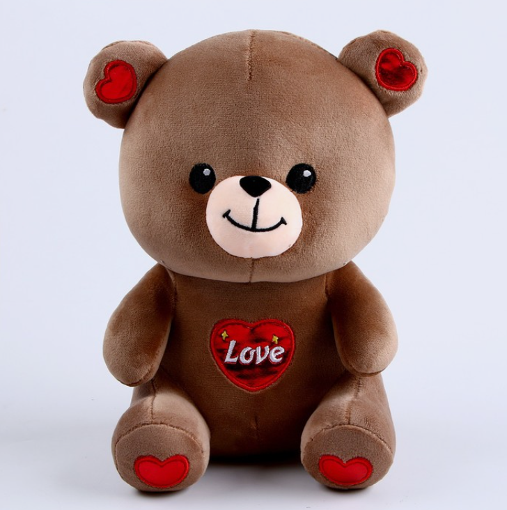 Мягкая игрушка Медведь, размер 22 см, цвет коричневый