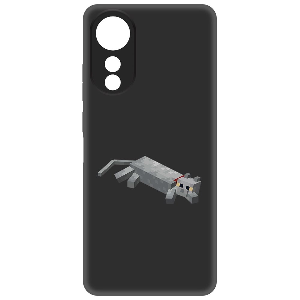 

Чехол-накладка Krutoff Soft Case Minecraft-Кошка для Oppo A78 4G черный