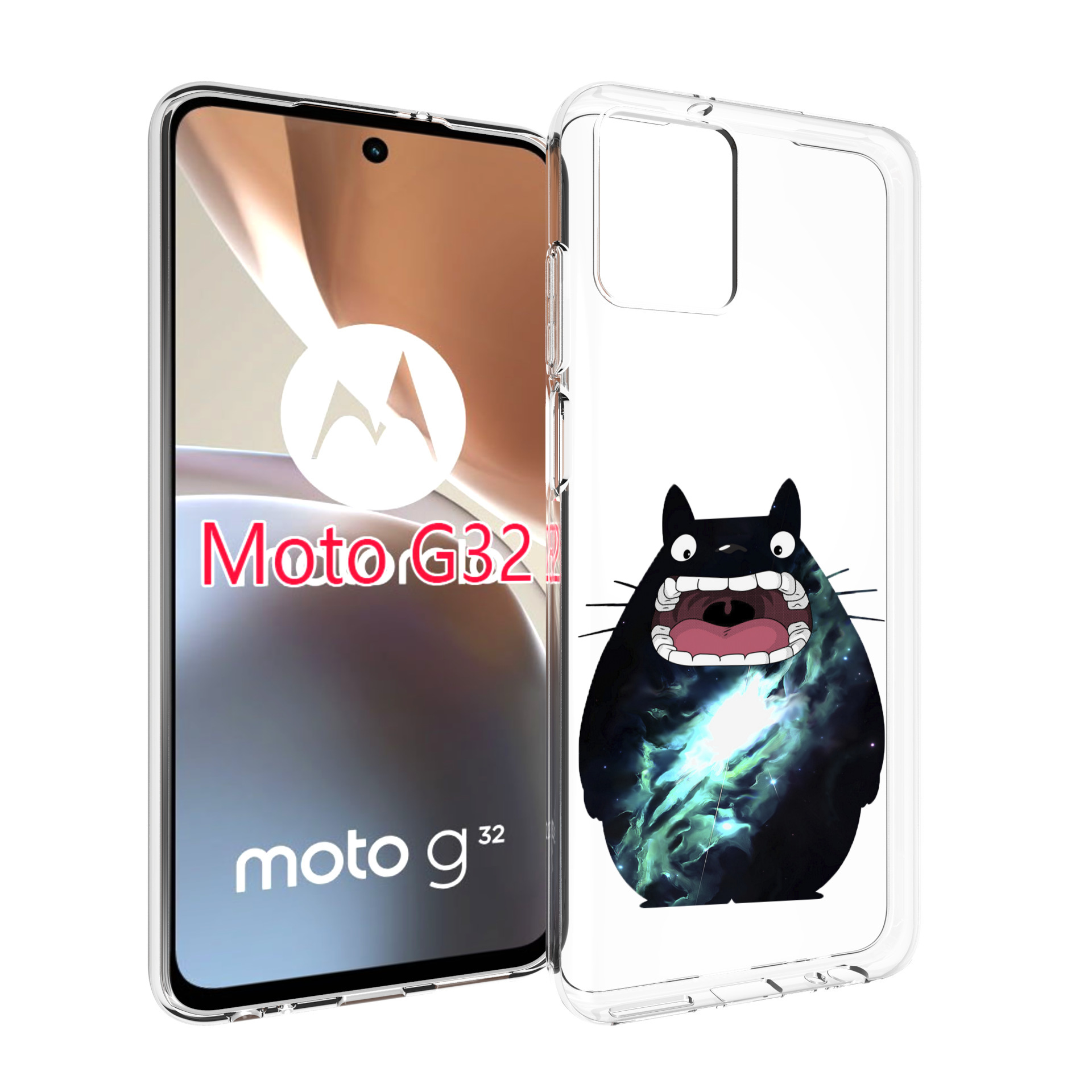 

Чехол MyPads тоторо для Motorola Moto G32, Прозрачный, Tocco