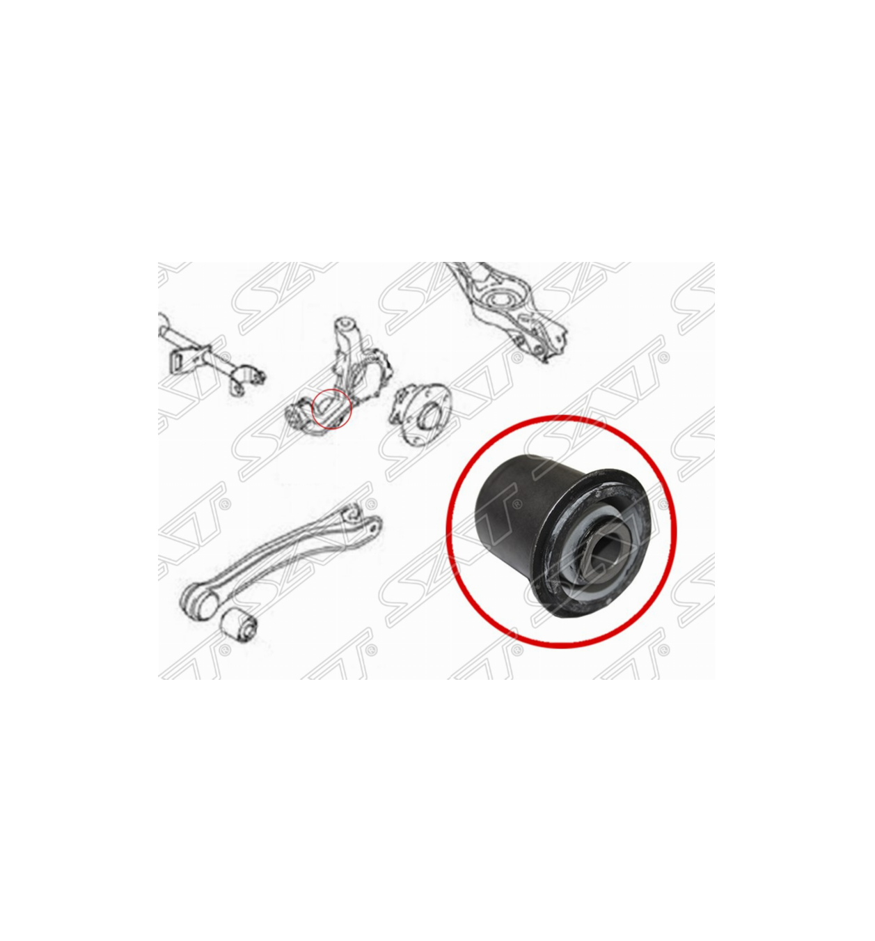 

Сайлентблок Задней Цапфы Suzuki Grand Vitara/Escudo 06-14 Sat арт. ST-46150-65J00B