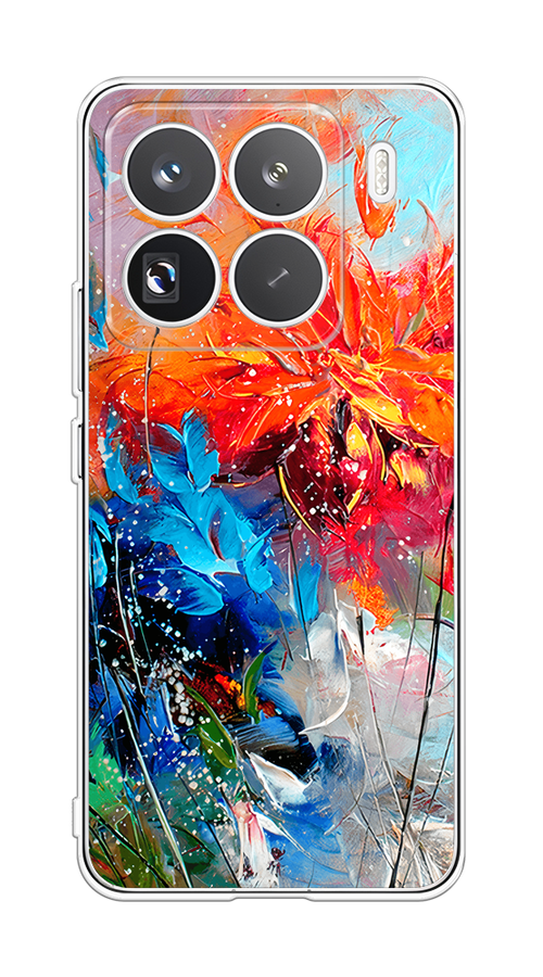 

Чехол на Xiaomi 15 Pro Абстрактные цветы, Оранжевый;синий, 323750-1