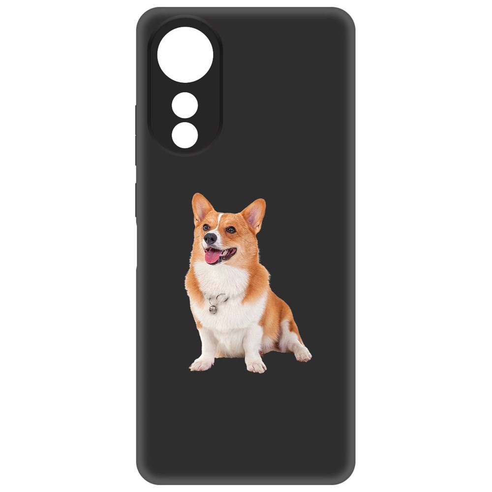

Чехол-накладка Krutoff Soft Case Корги для Oppo A78 4G черный