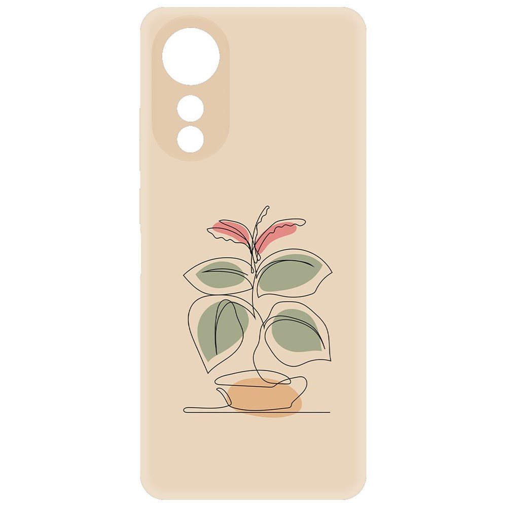 

Чехол-накладка Krutoff Soft Case Цветок для Oppo A78 4G черный