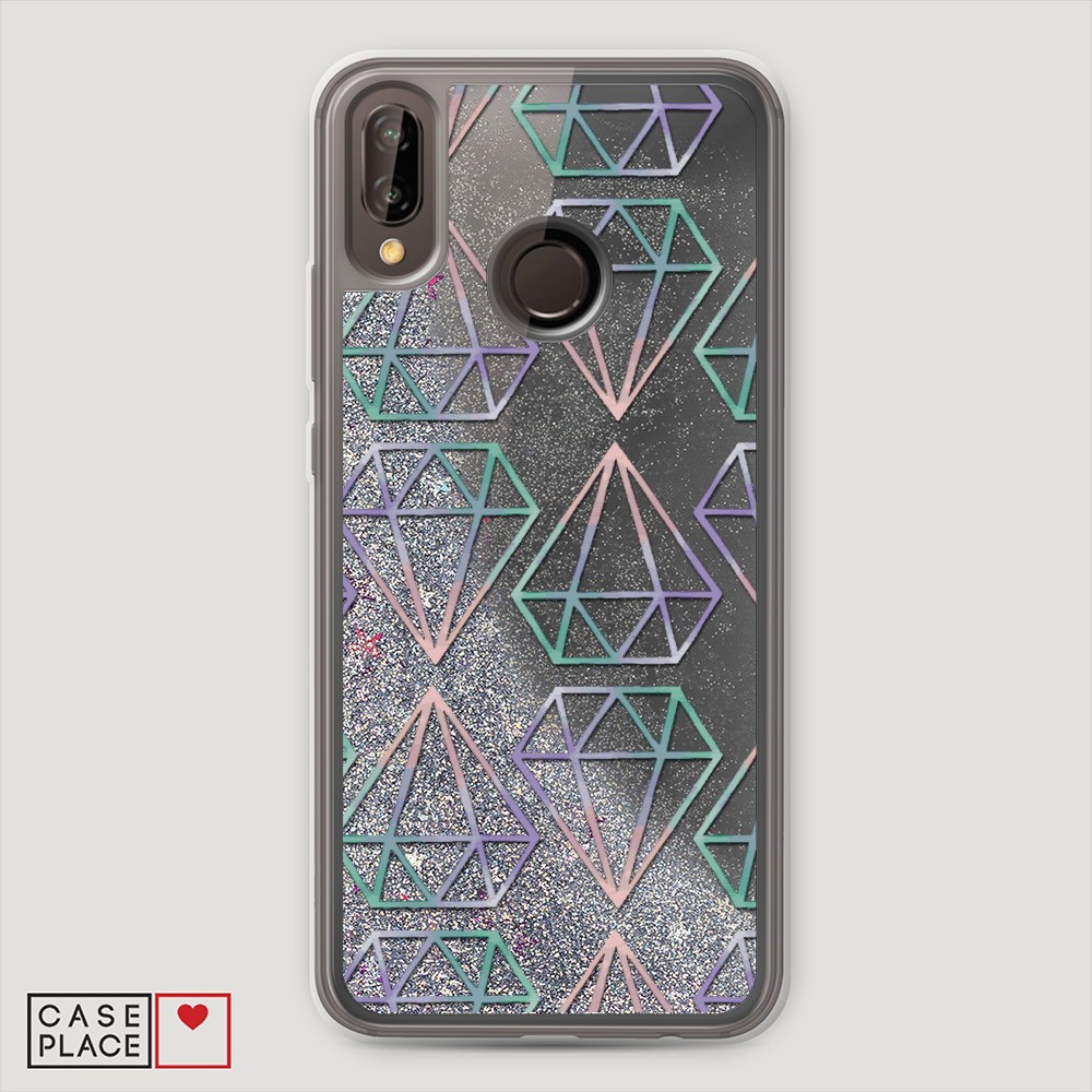 

Чехол Awog на Huawei P20 Lite/Nova 3E "Бриллианты голографика", Разноцветный, 65691-1