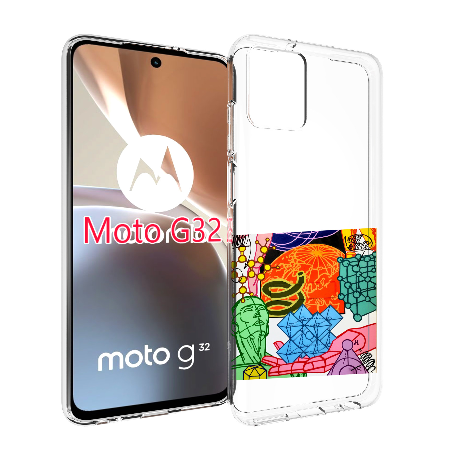 

Чехол MyPads физика-химия для Motorola Moto G32, Прозрачный, Tocco