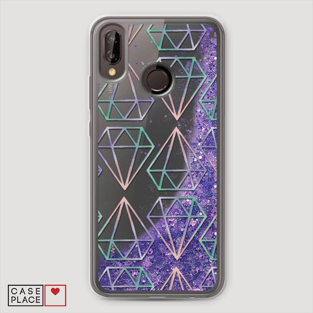 

Чехол Awog на Huawei P20 Lite/Nova 3E "Бриллианты голографика", Разноцветный, 65692-1
