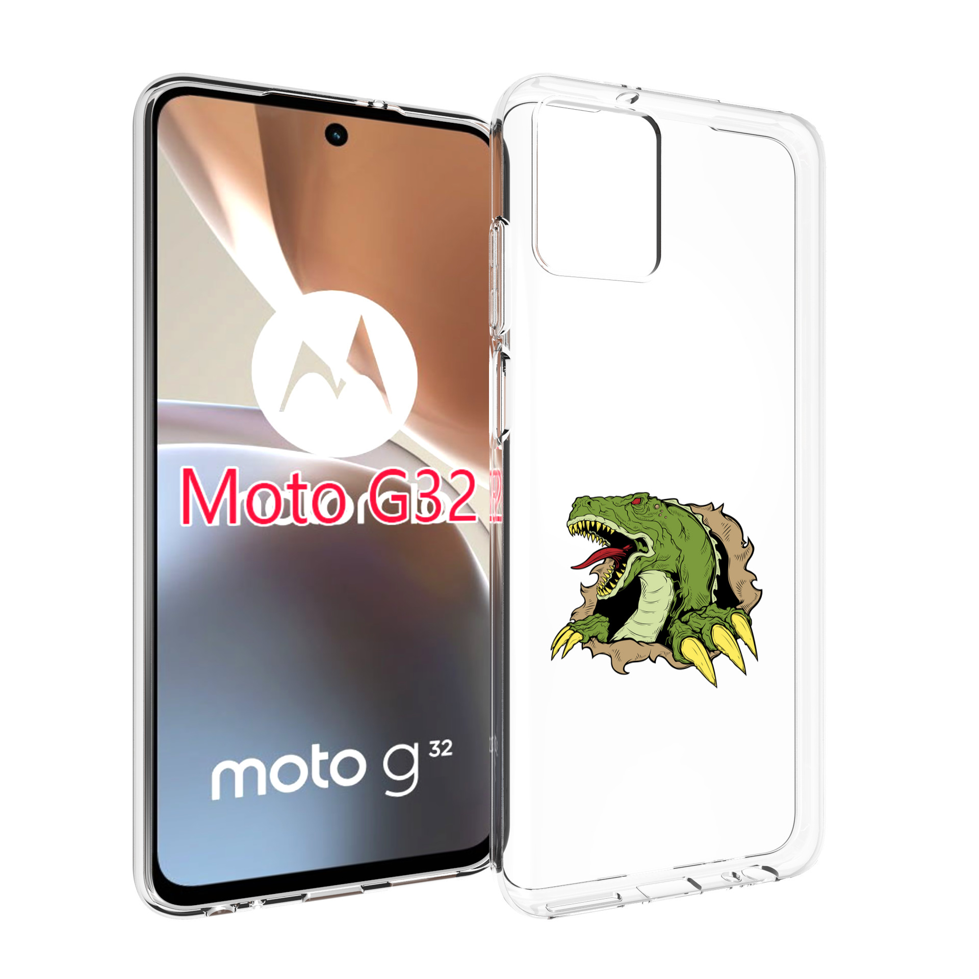 

Чехол MyPads годзила для Motorola Moto G32, Прозрачный, Tocco
