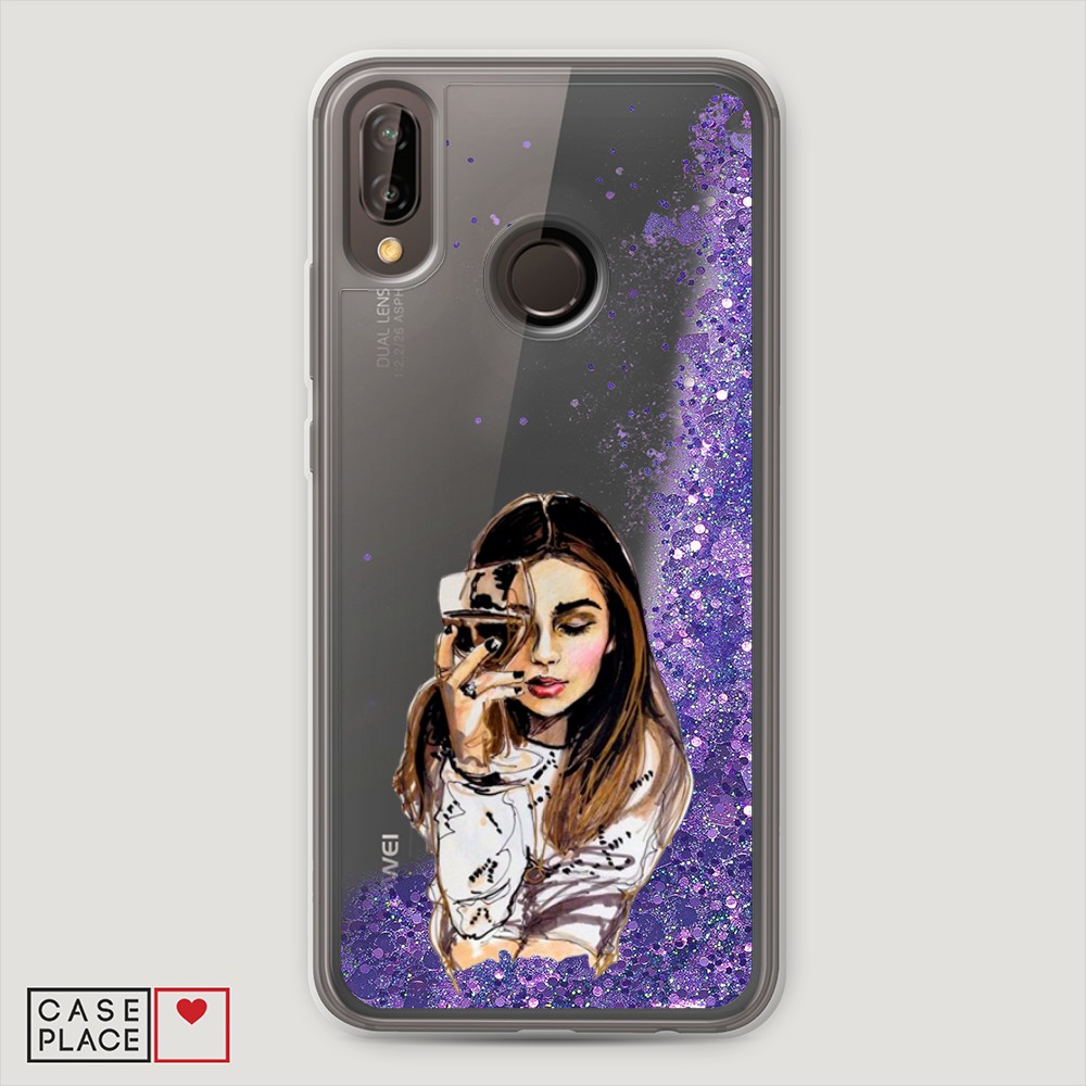 

Чехол Awog на Huawei P20 Lite/Nova 3E "Девушка с бокалом", Разноцветный, 65692-1
