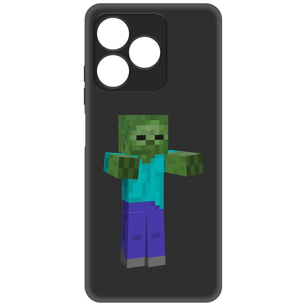Чехол-накладка Krutoff Soft Case Minecraft-Гигант для Realme C53 черный