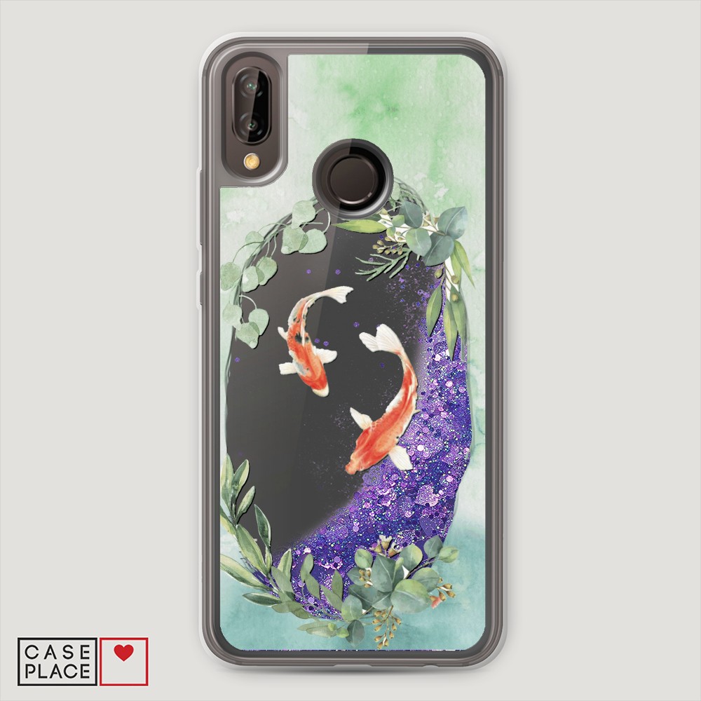 

Чехол Awog на Huawei P20 Lite/Nova 3E "Две золотые рыбки", Разноцветный, 65692-1