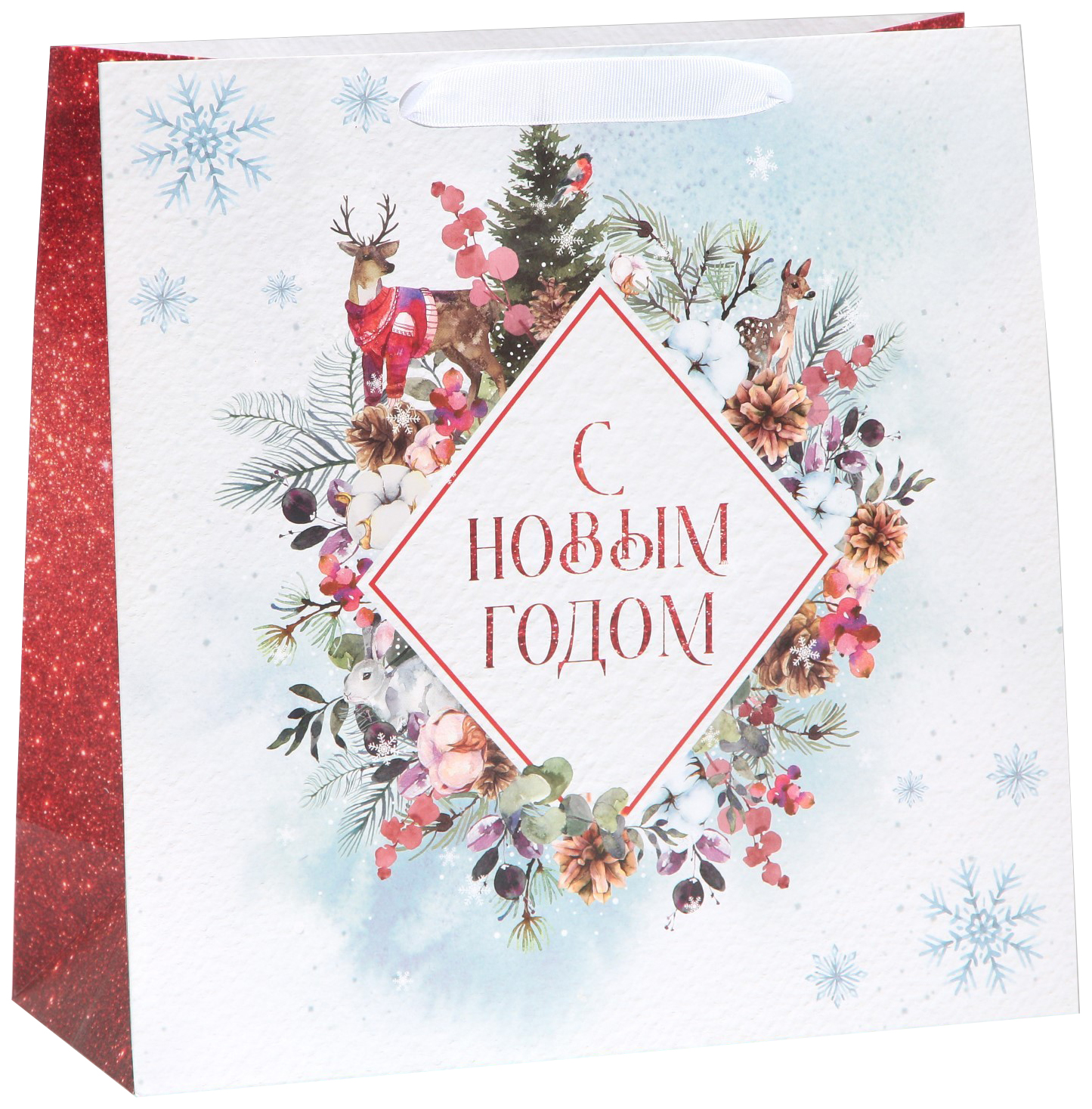 

Пакет ламинированный квадратный Snow, 30 х 30 х 12 см, Разноцветный