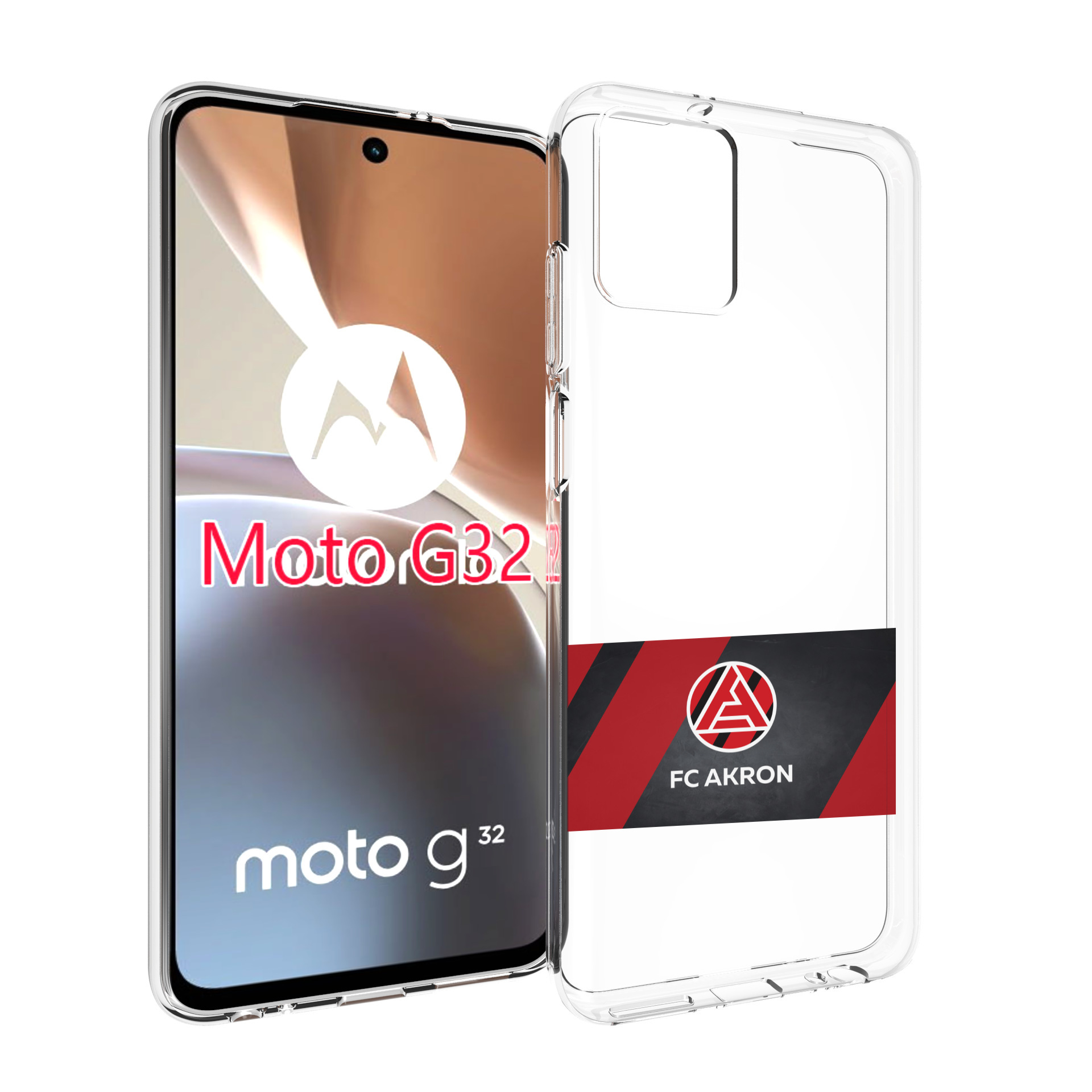 

Чехол MyPads фк акрон тольятти мужской для Motorola Moto G32, Прозрачный, Tocco