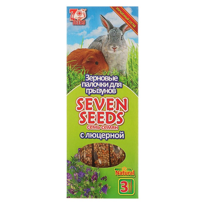 

Лакомство для грызунов Seven Seeds Зерновые палочки с люцерной, 3 шт, 90 г