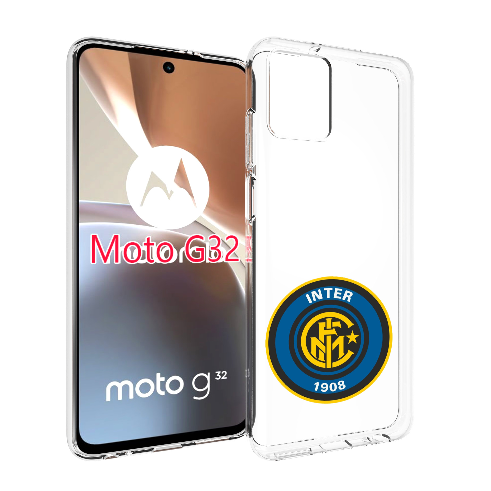 

Чехол MyPads фк интер мужской для Motorola Moto G32, Прозрачный, Tocco