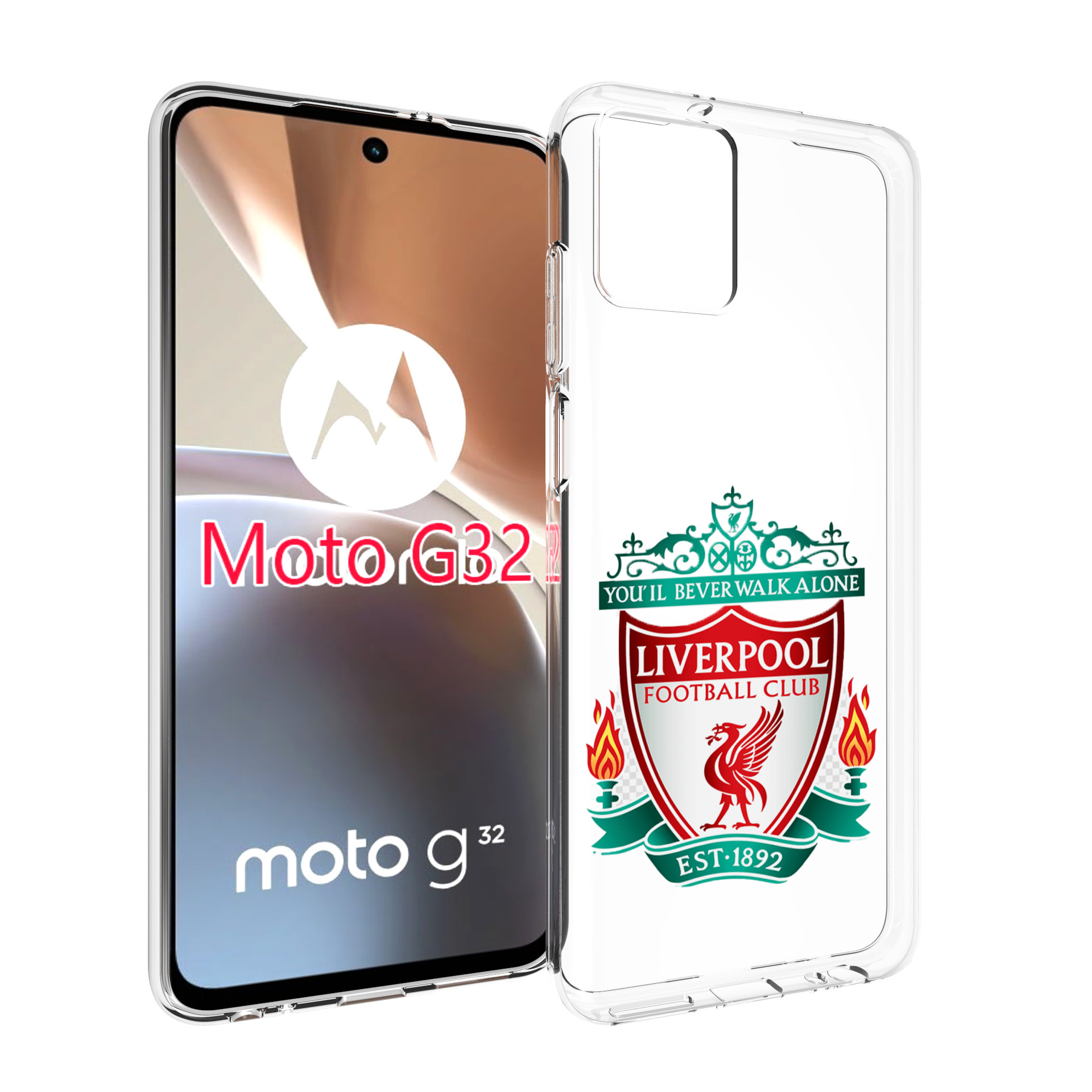

Чехол MyPads фк ливерпуль мужской для Motorola Moto G32, Прозрачный, Tocco