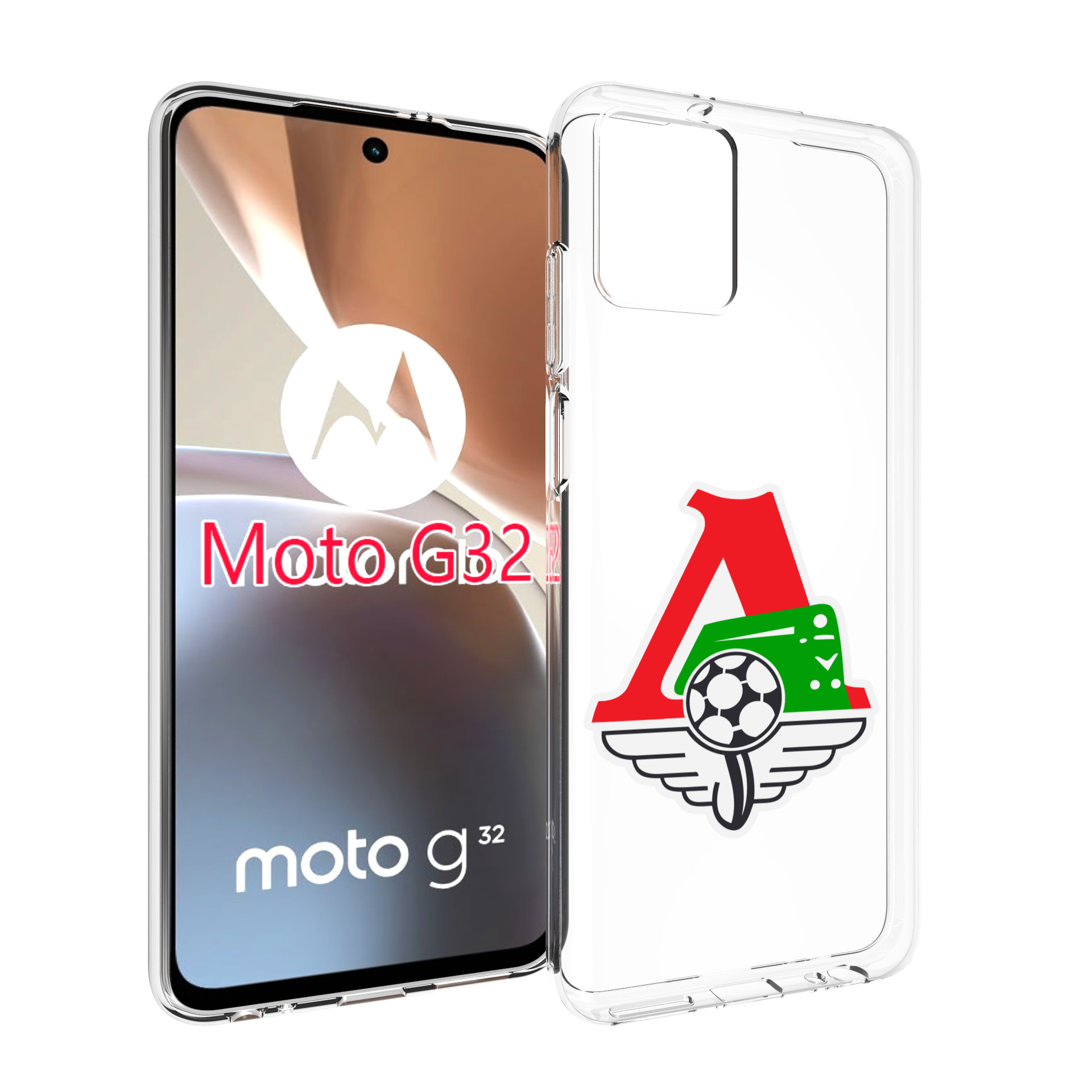 

Чехол MyPads фк локомотив москва мужской для Motorola Moto G32, Прозрачный, Tocco