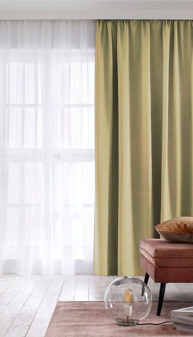 Портьера Tex Valley Сатен ширина 270 см, высота 350 см, Шампань, 1 шт