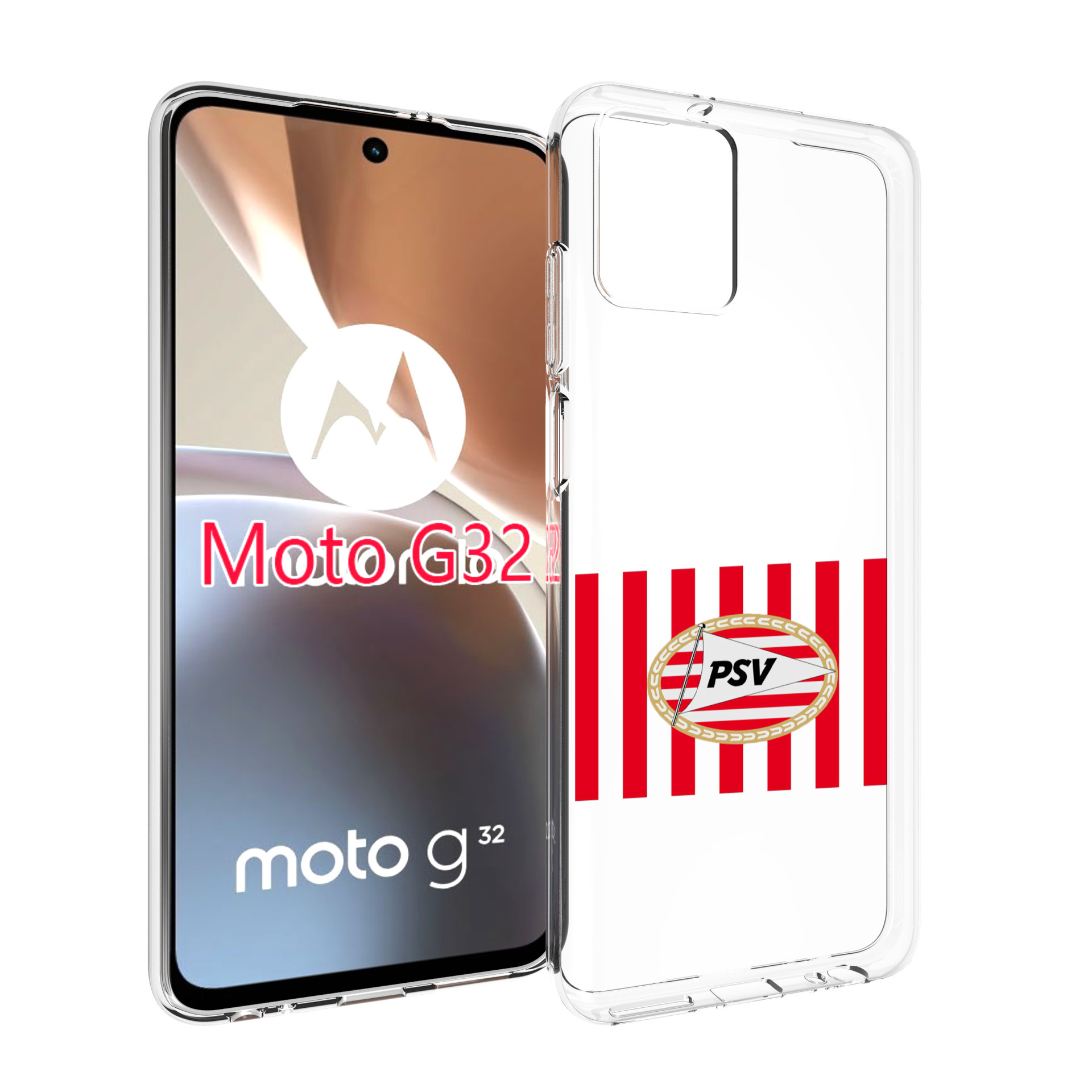

Чехол MyPads фк псв голландия мужской для Motorola Moto G32, Прозрачный, Tocco