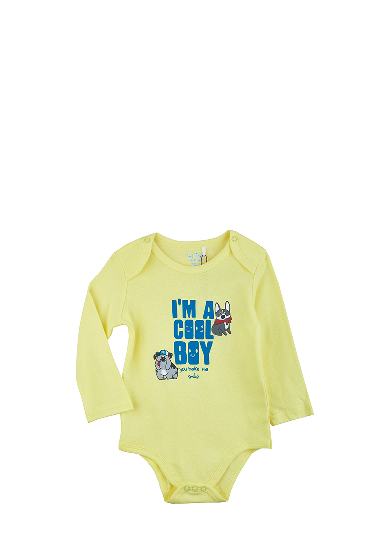 Боди детское Kari baby SS22B01400407 цв. белый, желтый р. 74