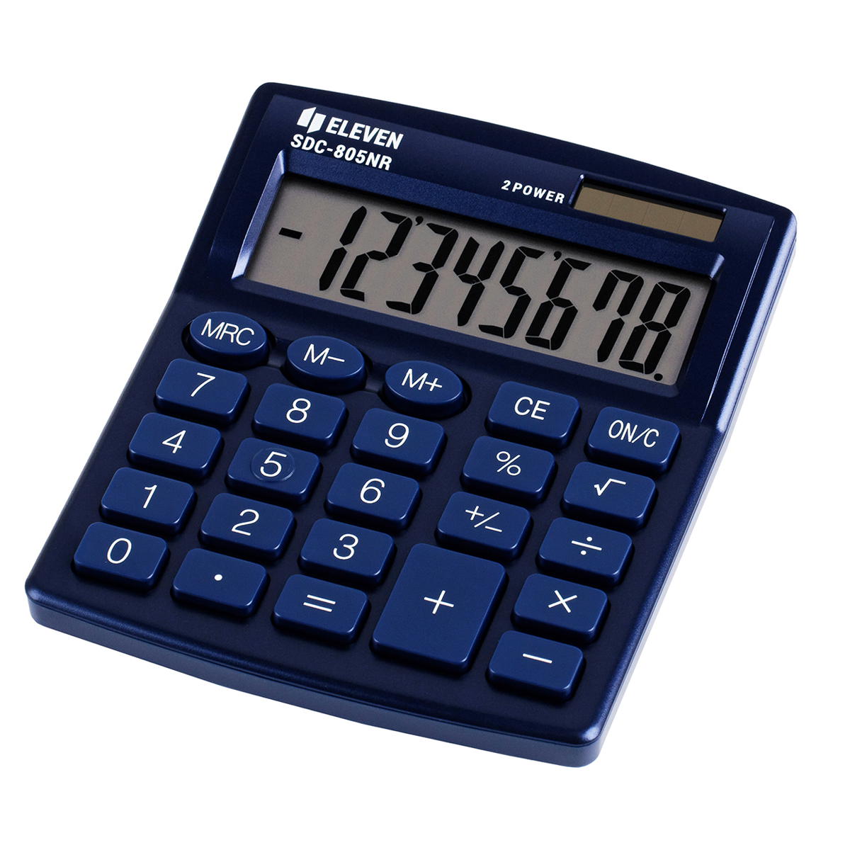 Калькулятор настольный Eleven SDC-805NR-NV 8 разр двойное питание 127*105*21мм темно-синий
