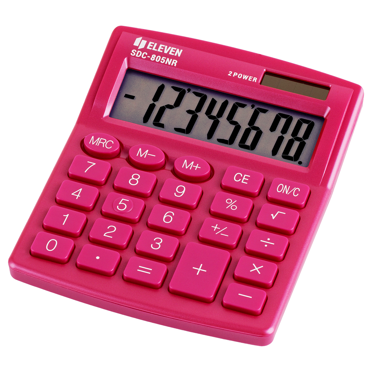 Калькулятор настольный Eleven SDC-805NR-PK 8 разр двойное питание 127*105*21мм розовый