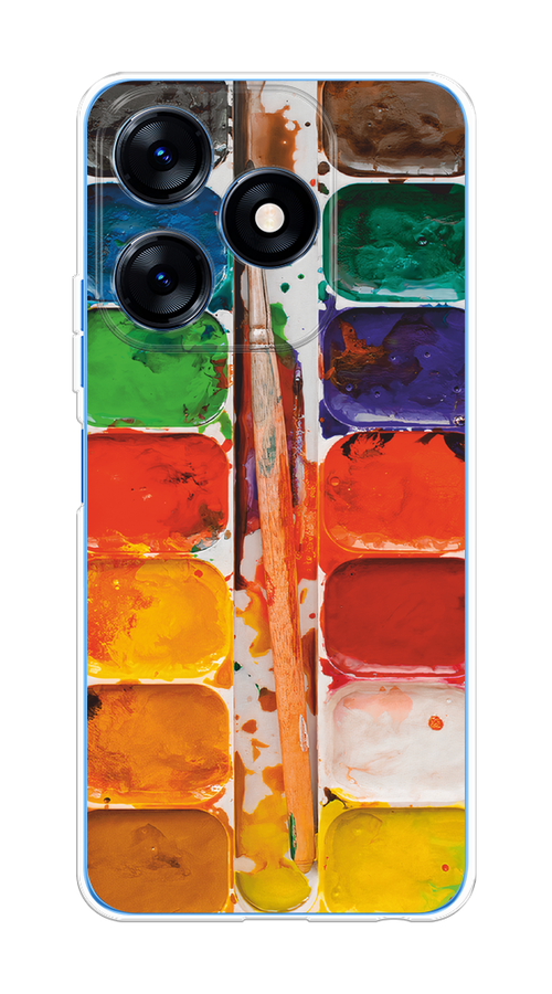 

Чехол на Tecno Spark 10/10C "Акварель", Красный;желтый;синий, 303650-1