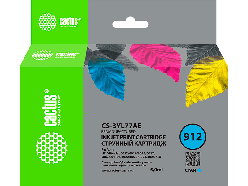 

Картридж CACTUS CS-3YL77AE CS-3YL77AE, Голубой, CS-3YL77AE