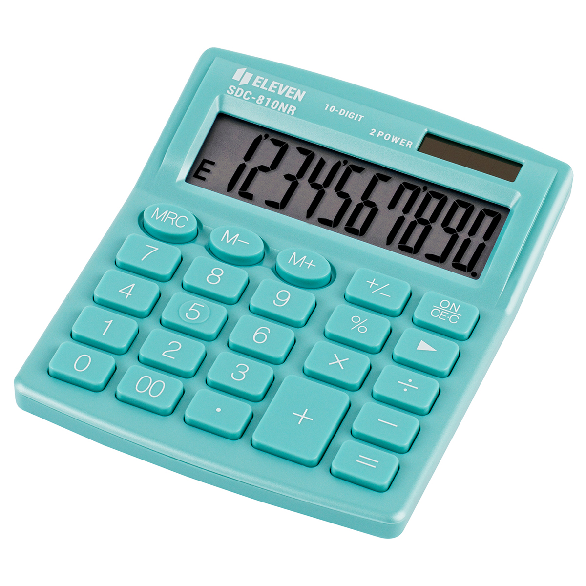 Калькулятор настольный Eleven SDC-810NR-GN, 10 разрядов, двойное питание, 127*105*21мм,