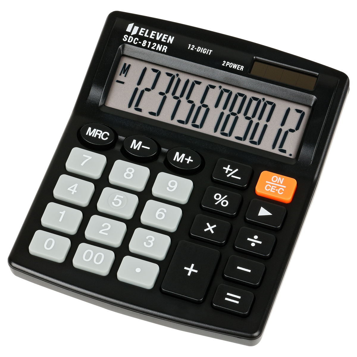 Калькулятор настольный Eleven SDC-812NR 12 разрядов двойное питание 127*105*21мм черный