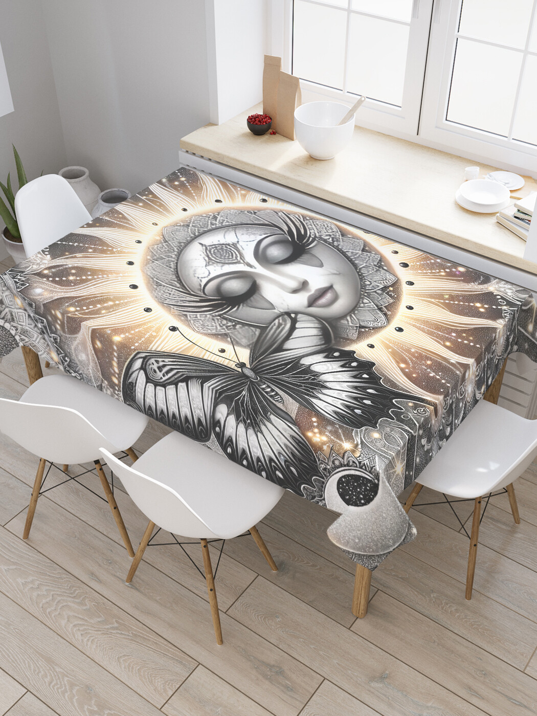 

Скатерть JoyArty Готическое солнце 120х145, tc_sd1399_120x145, Серый, Готическое солнце