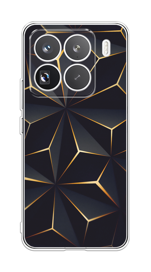

Чехол на Xiaomi 15 Pro Черные полигоны, Золотистый;черный, 323750-1